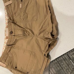 2 pair of Khaki shorts.  I pair are dark Khaki short shorts other reg. Size 13